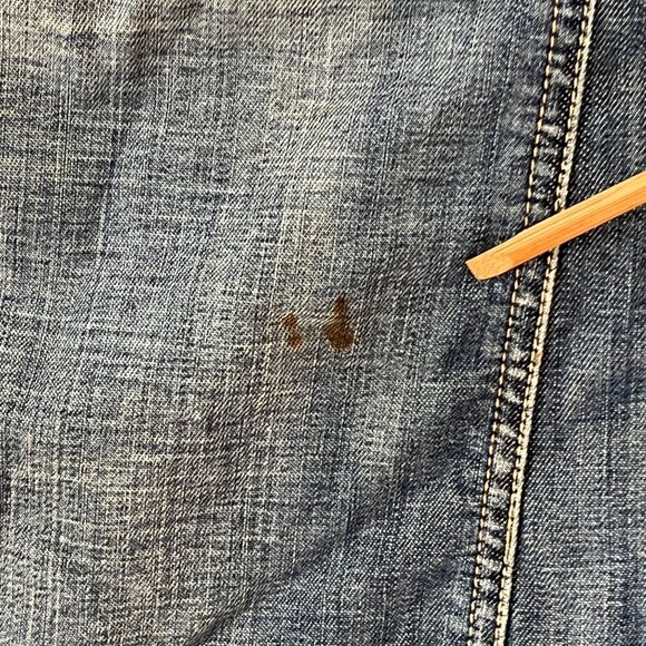 Vintage Guess Denim Maxi Skirt Size 28 Embroidery Floral Pockets Y2K Western - Picture 13 of 14